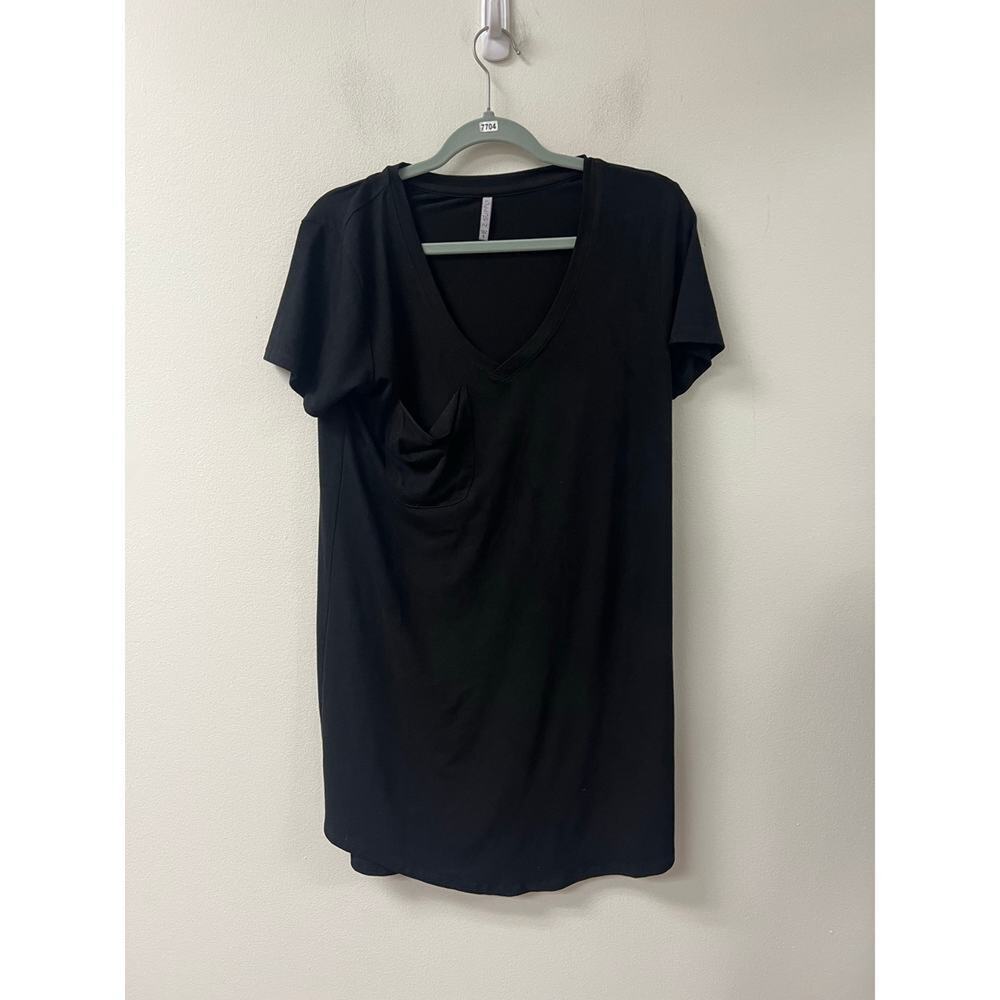 Z Supply Black Suede Mini Dress Short Sleeve Size S